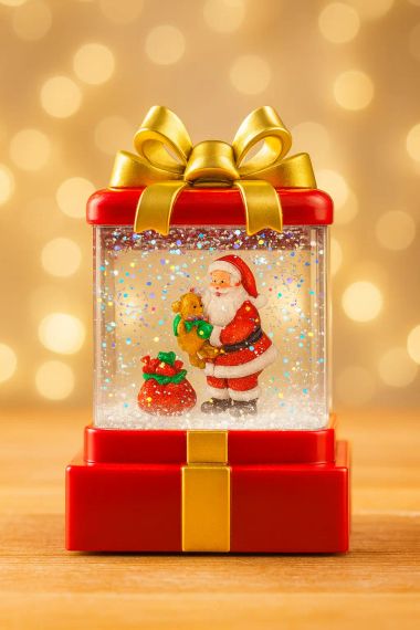 Ночник новорічний музичний Санта з подарунками