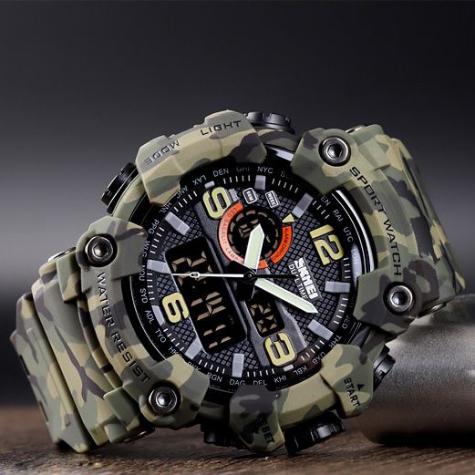 Чоловічий годинник Skmei 1520CMGN Green Camo. | Зображення 3
