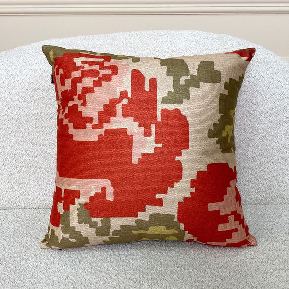 Подушка диванная с бархата Вот такой цветок 45x45 см (45BP_23J007)