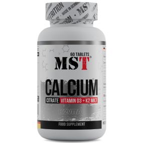 Витаминно-минеральный комплекс для спорта MST Nutrition Calcium Citrate + Vitamin D3 + K2 MK7 60 Tabs