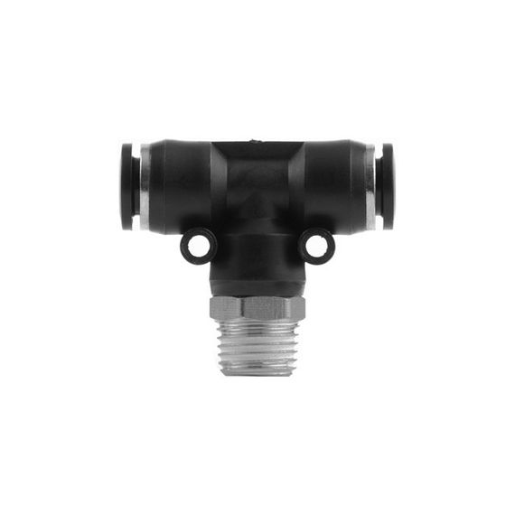 З'єднання цангове Т-подібне для поліуретанових та ін. шлангів 8*8 мм, 1/4" зовн. різьба INTERTOOL PT-2352 | Зображення 2