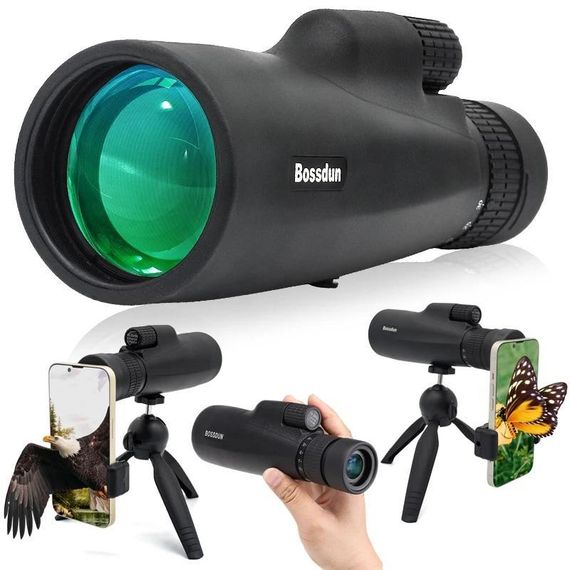 Монокуляр Bossdun 10-30x50 Zoom HD кемпинг мощный Largo Alcance со штативом телефонный клип для наблюдения | Зображення 1
