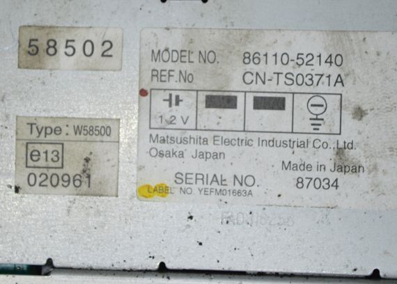 Бортовий комп'ютер Toyota Yaris 1999-2005 магнітола Тойота Яріс 8611052140 | Зображення 5