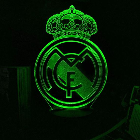 Акриловый светильник-ночник Real Madrid зеленый tty-n002152