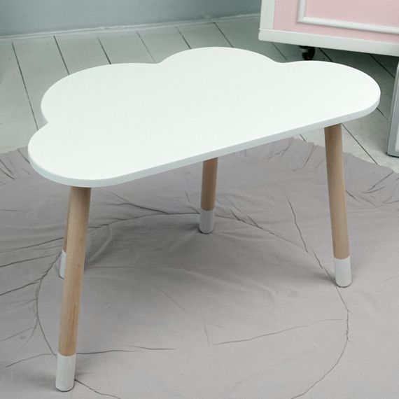 Дитячий столик хмаринка 46х70х40, стіл від 1 року для дитини, білий