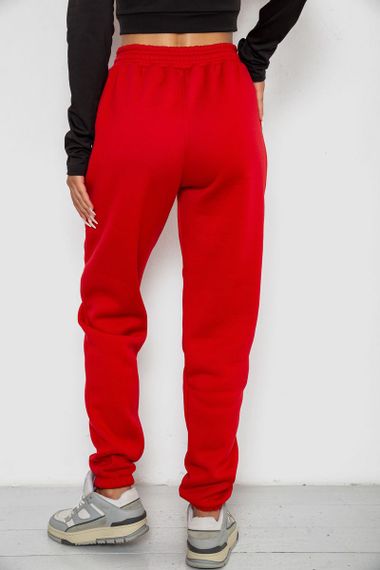 Спортивные штаны женские на флисе, цвет красный, 238R57828 | Зображення 3