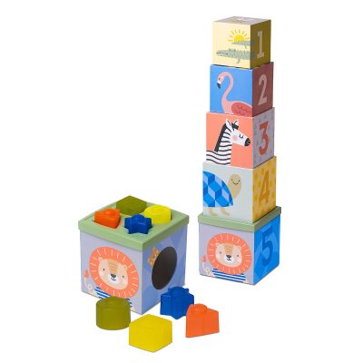 Развивающая игрушка Taf Toys cортер-пирамидка Саванна Кубики Африка (12725) | Зображення 1