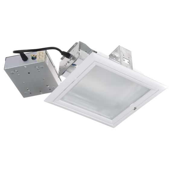 Светильник потолочный врезной  DL-10W/2x26W WH/101 634 0105 SQR | Зображення 4