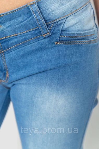 Комфортні жіночі джинси з потертостями сезон весна-літо колір блакитний розмір 27 FG_00780 | Зображення 4
