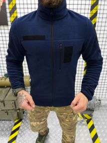 Флисовая кофта на змейке синяя дснс мчс полиция флиска 60