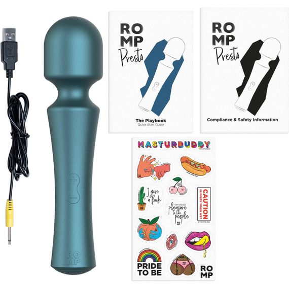 Масажер-мікрофон універсальний ROMP Presto у металевому корпусі, зелений sexstyle