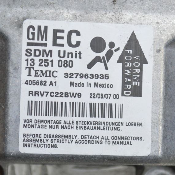 Блок управління AirBag Opel Astra H 2004-2010 модуль подушок безпеки Опель Астра 13251080 | Зображення 2