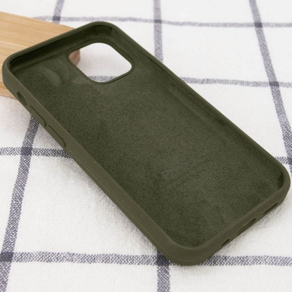 Чохол Silicone Case Full Protective (AA) для Apple iPhone 14 (6.1") Зелений / Dark Olive | Зображення 1