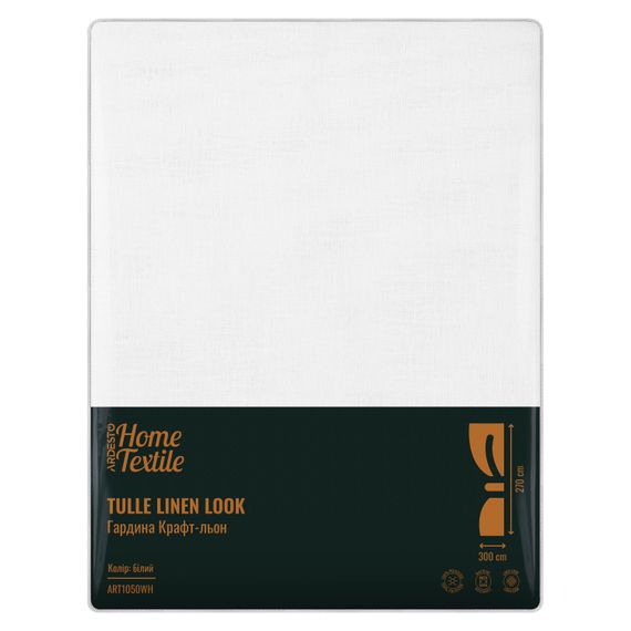 Гардина Ardesto, 300х270см, крафт-лен, 100% полиэстер, белый (ART1050WH) | Зображення 1