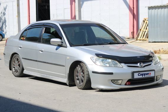 Дефлектор капота (EuroCap) для Honda Civic Sedan VII 2001-2006 гг | Зображення 3