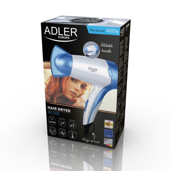 Фен для волосся Adler AD 2222, 1200 Вт, складна ручка, дорожній, концентратор | Зображення 7