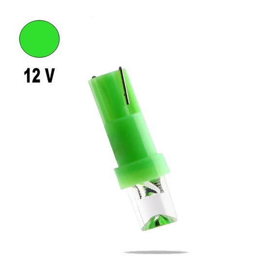Автолампа Terra T5 W2x4.6d, 1 LED, зеленый, 12V, клиновидная линза | Зображення 1