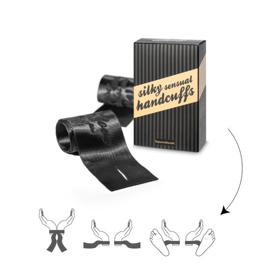 Атласные ленты-наручники Silky Sensual Bijoux Indiscrets (Испания) sexstyle | Зображення 2