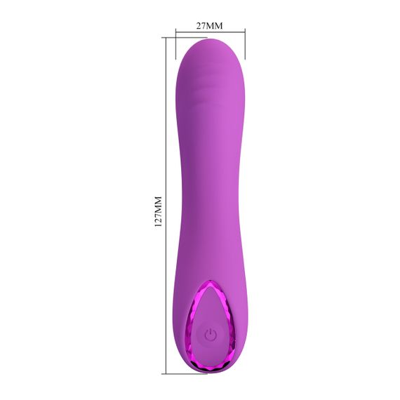Вібратор для точки G Pretty Love Dj Dick фіолетовий, 12.7 х 2.7 см Sex Aura | Зображення 6