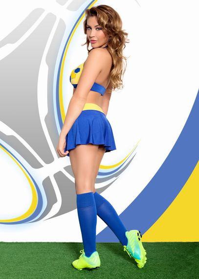 Рольовий костюм вболівальниці - Ola, yellow/blue M/L | Зображення 1