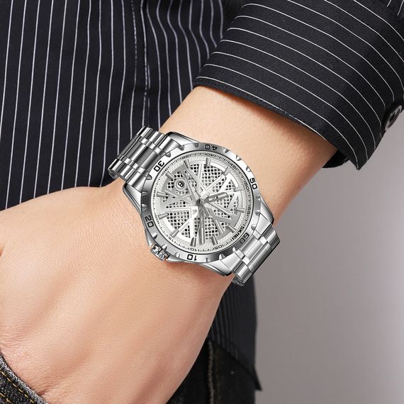 Чоловічий годинник Skmei 9337SISI Silver | Зображення 2