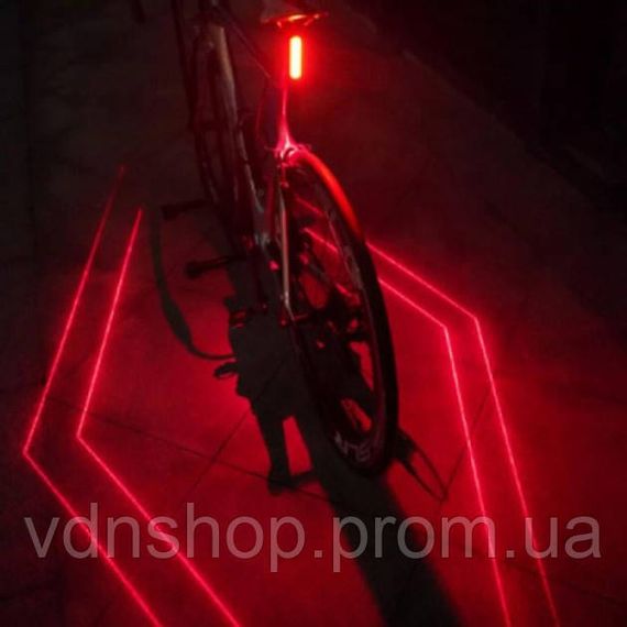 Стоп на велосипед LED USB LEADBIKE LD80-6LED, Мигалка велосипедна, Велосипедний ліхтар на батарейках WH-52 | Зображення 6