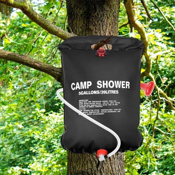 Душ туристический 20л, Easy Camp Solar Shower, Черный / Душ для дачи / Походный душ / Переносной летний душ | Зображення 5