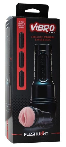 Мастурбатор з вібрацією Fleshlight Vibro Pink Lady Touch, три віброкулі, стимулювальний рельєф | Зображення 3