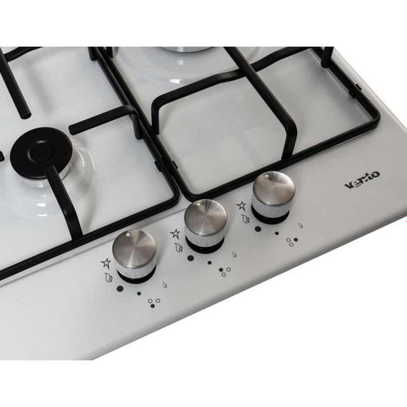 Газовая поверхность 3 конфорки Ventolux HG430-B3 S (WH) белая эмаль | Зображення 3