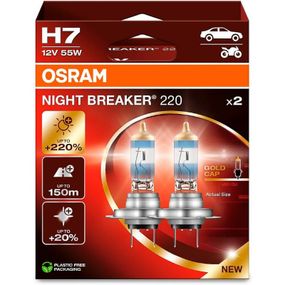 Лампа H7 55W 12V PX26d OSRAM NIGHT BREAKER +220% 2 шт. 64210NB220-2HB