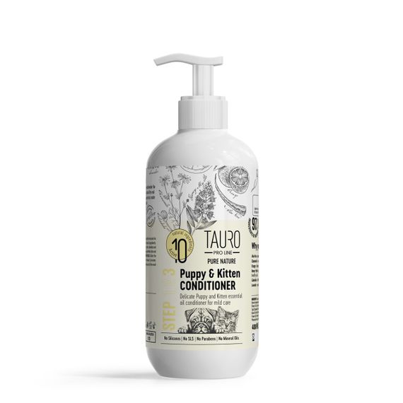 Кондиціонер для цуценят та кошенят Tauro Pro Line Pure Nature Delicate Puppy and Kitten Conditioner, 400 мл