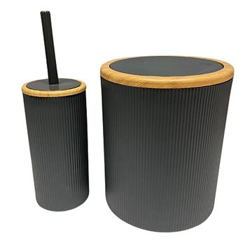 Набор аксессуаров для ванной комнаты Eurogold AURA ISR-5778 5 предметов антрацит | Зображення 2