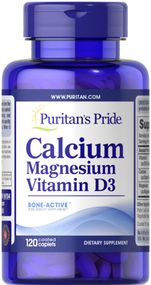 Микроэлемент Кальций Puritan's Pride Calcium Magnesium with Vitamin D 120 Caplets