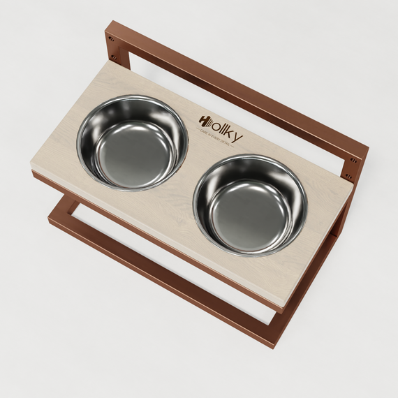 Миски на регулируемой подставке для маленьких собак Hollky Flex S (2 × 0.450 л) FS-422523-GLWH | Зображення 9