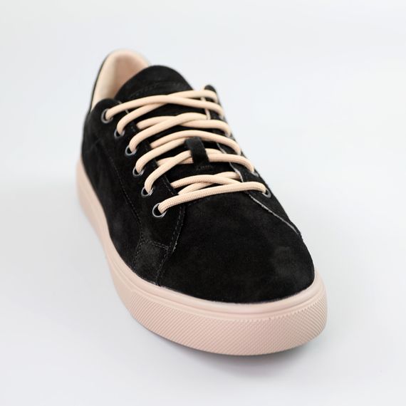 Кеди жіночі замшеві 591469 Чорні 36 37 38 39 40 41 | Зображення 1