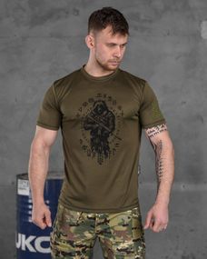 Тактическая потоотводящая  футболка  Oblivion tactical  berserk oliva  ВТ6783