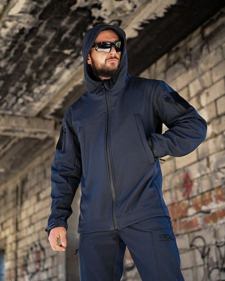 Демісезонний тактичний костюм софтшел SATELIT синій ДСНС ПП8057 | Зображення 4