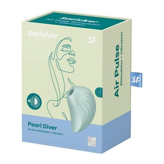 Вакуумный клиторальный вибратор - Satisfyer Pearl Diver Mint Sex Aura