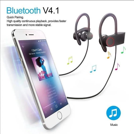 Наушники U8 беспроводные наушники устойчивые к поту водонепроницаемые спортивные для развлечения и  обучения | Зображення 8