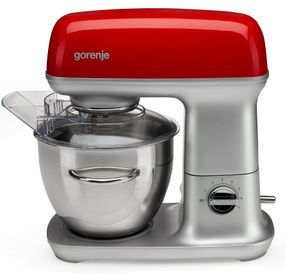 Кух.комбайн Gorenje MMC1000RLR/1000 Вт/7 скоростей/  чаша-4.5 л./4 насадки/чаша-нержав/корпус-алюминий/красный (MMC1000RLR)