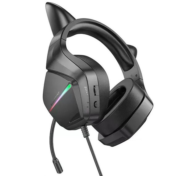 Накладные наушники BOROFONE BO106 Cute cat (USB+3.5mm/2m) Elf Cat | Зображення 1