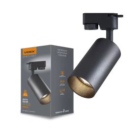 Трековий світильник Videx під лампу GU10 чорний VL-SPF06C-B