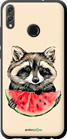 Чохол на Huawei Honor 8X Єнотик з кавуном "4605b-1596-2448"