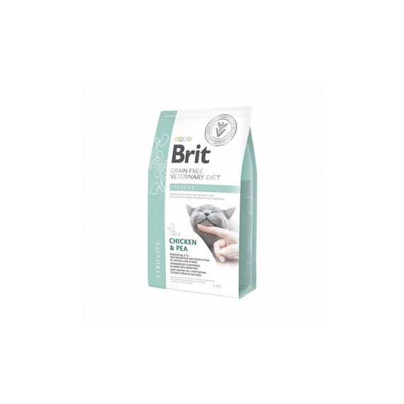 Корм сухий Brit Grain Free VetDiet Cat Struvite для котів з сечокам яною хворобою з куркою та горохом 2 кг
