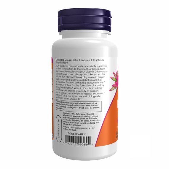 Vitamin D3+K2 1000 IU - 120 vcaps | Зображення 2