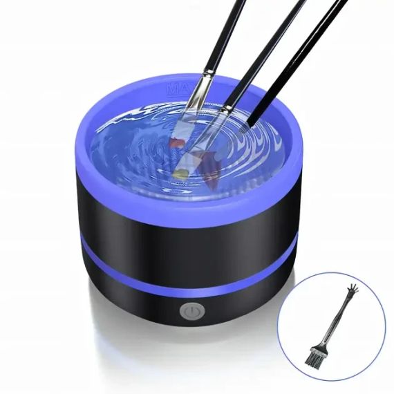 Электрический очиститель кистей для макияжа Makeup brush cleaner LY-609 инструмент для очистки кистей | Зображення 1