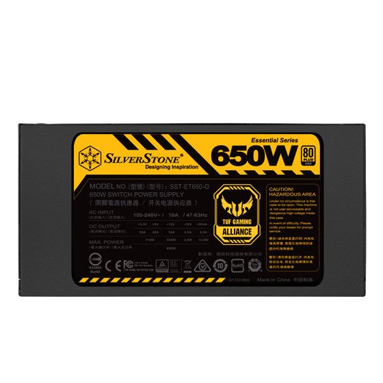 Блок питания SilverStone STRIDER ET650-G V1.2(650W), 80+Gold,aPFC,12см,24+8,8xSATA,4xPCIe,1xFDD,+3 (SST-ET650-G) | Зображення 9