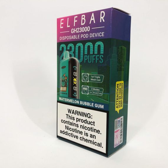 ELF BAR GH 23000 5%. Кавунова жувальна гумка (Watermelon Bubble Gum) | Зображення 5