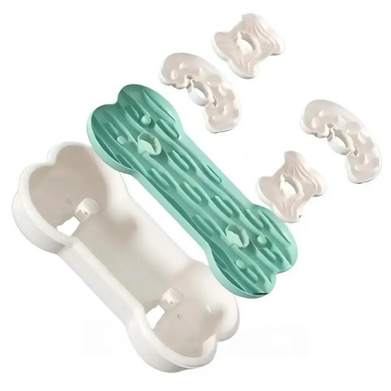 Розбірна миска для собак із лабіринтом і килимком у формі кісточки для правильного харчування | Зображення 2