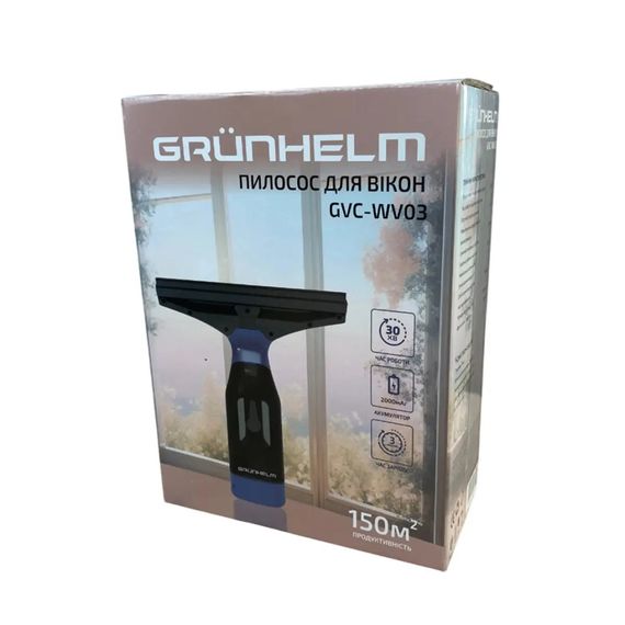 Пылесос для окон аккумуляторный Grunhelm GVC-WV03 20 Вт синий | Зображення 8